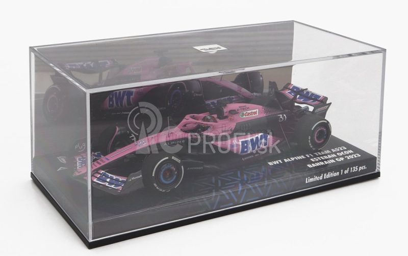 Minichamps Renault F1 A523 Team Bwt Alpine N 31 Bahrain Gp 2023 Esteban Ocon 1:43 Pink Blue Black