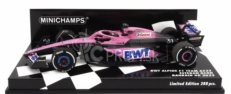 Minichamps Renault F1 A523 Team Bwt Alpine N 31 Sezóna 2023 Esteban Ocon 1:43 Modrá Ružová