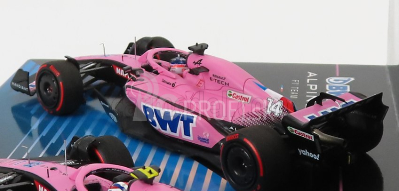 Minichamps Renault F1 Set 2x A522 Team Alpine Bwt N 14 Bahrain GP 2022 Fernando Alonso + N 31 Bahrain GP 2022 Esteban Ocon 1:43 Pink