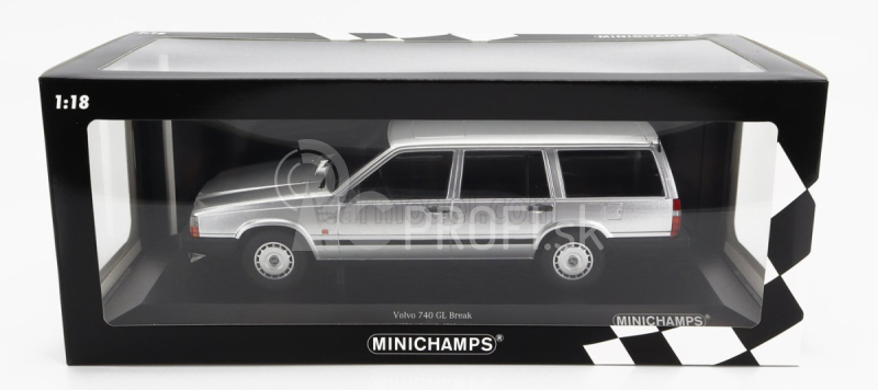 Minichamps Volvo 740gl Sw Station Wagon 1986 1:18 Strieborná