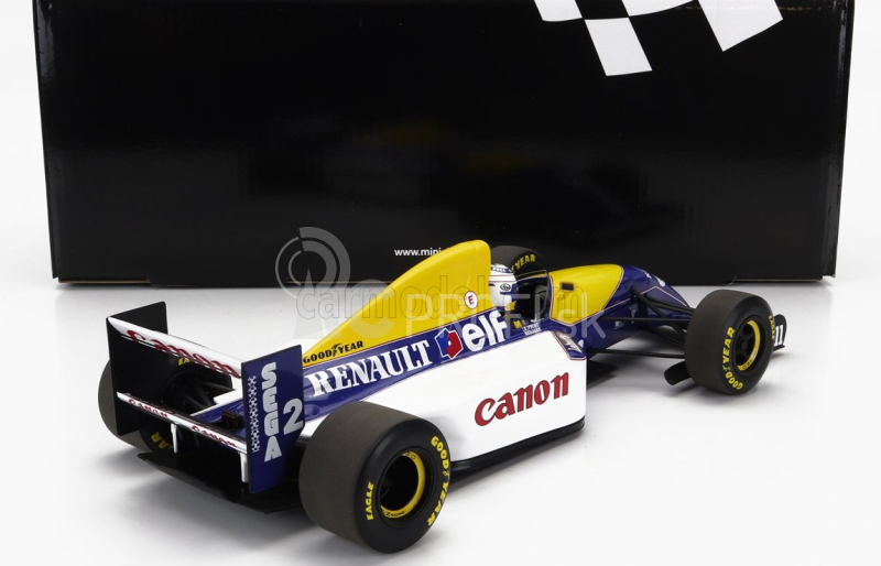 Minichamps Williams F1 Fw15c Renault N 2 Majster sveta sezóna 1993 Alain Prost 1:18 Modrá žltá biela