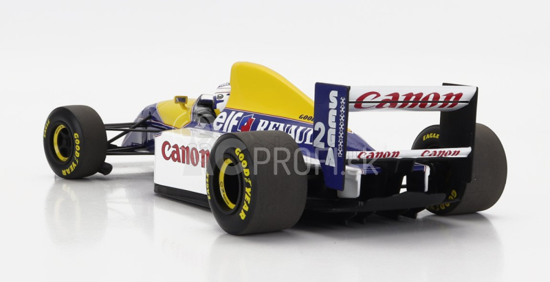 Minichamps Williams F1 Fw15c Renault N 2 Majster sveta sezóna 1993 Alain Prost 1:18 Modrá žltá biela