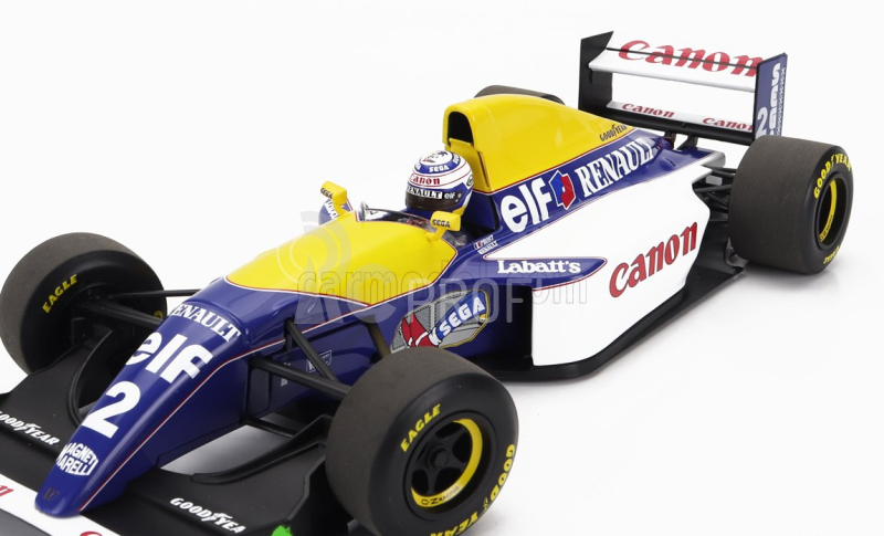 Minichamps Williams F1 Fw15c Renault N 2 Majster sveta sezóna 1993 Alain Prost 1:18 Modrá žltá biela