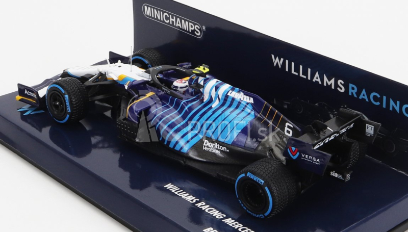 Minichamps Williams F1 Fw43b Mercedes M12 Eq Power+ Team Williams Racing N 6 Belgium Gp 2021 Nicholas Latifi 1:43 biela svetlomodrá