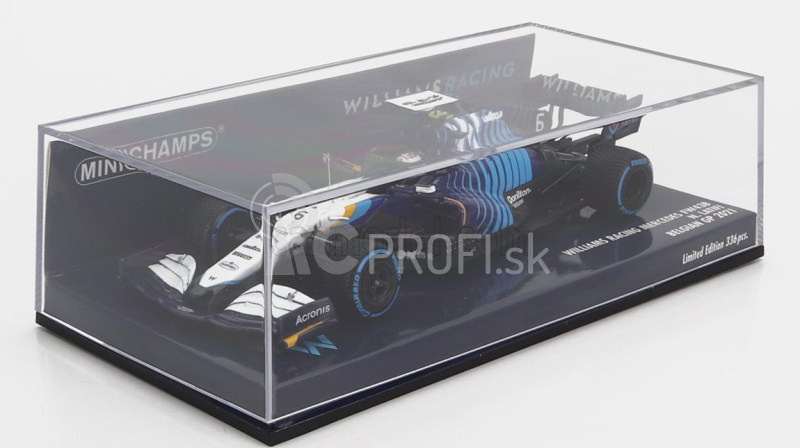 Minichamps Williams F1 Fw43b Mercedes M12 Eq Power+ Team Williams Racing N 6 Belgium Gp 2021 Nicholas Latifi 1:43 biela svetlomodrá