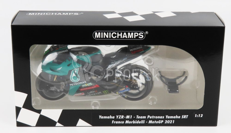 Minichamps Yamaha Yzr-m1 Team Petronas Yamaha Srt N 21 Motogp sezóna 2021 Franco Morbidelli 1:12 čierna zelená