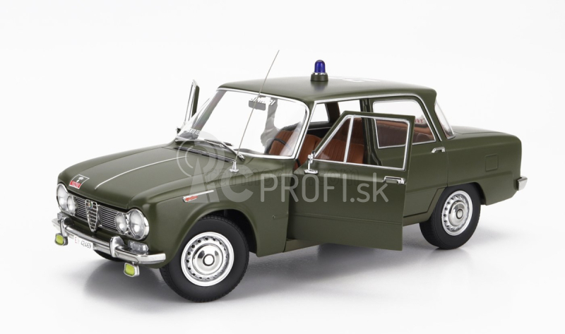 Mitica-diecast Alfa romeo Giulia 1.6 Ti Carabinieri Roma 1963 - Pronto Intervento Tel 686.666 1:18 Verde Caki Opaco - matná zelená