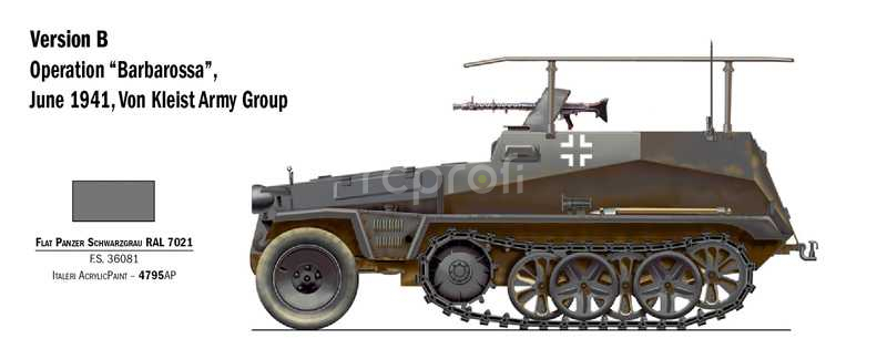 Model Kit military 7034 - Sd. Kfz. 250/3 (1:72)