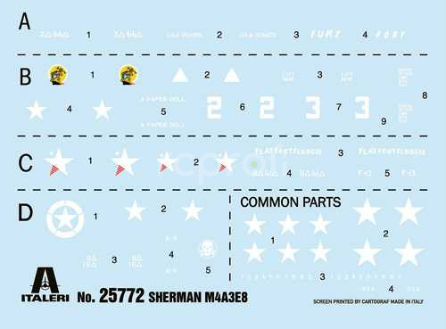 Model Kit tank 25772 - M4A3E8 Sherman 