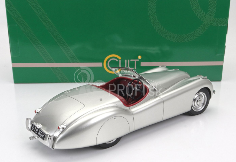 Modely Jaguar Xk120 Ots Spider Cabriolet Open 1948 1:18 Strieborná