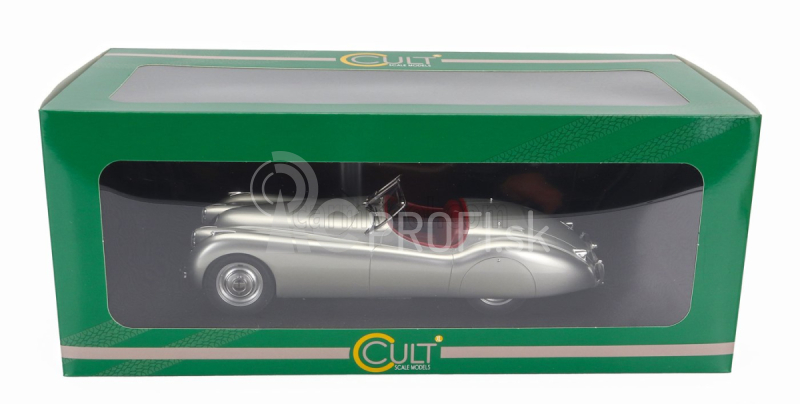 Modely Jaguar Xk120 Ots Spider Cabriolet Open 1948 1:18 Strieborná