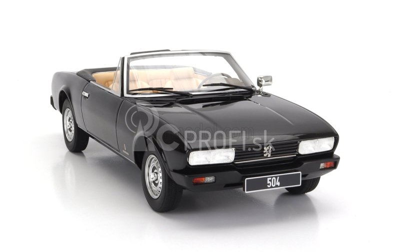 Modely v mierke Cult-scale Peugeot 504 Cabriolet Open 1983 1:18 Black