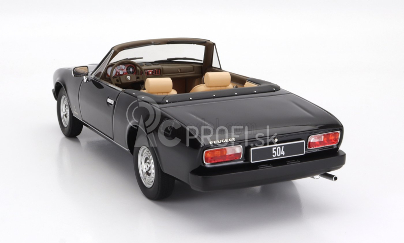 Modely v mierke Cult-scale Peugeot 504 Cabriolet Open 1983 1:18 Black