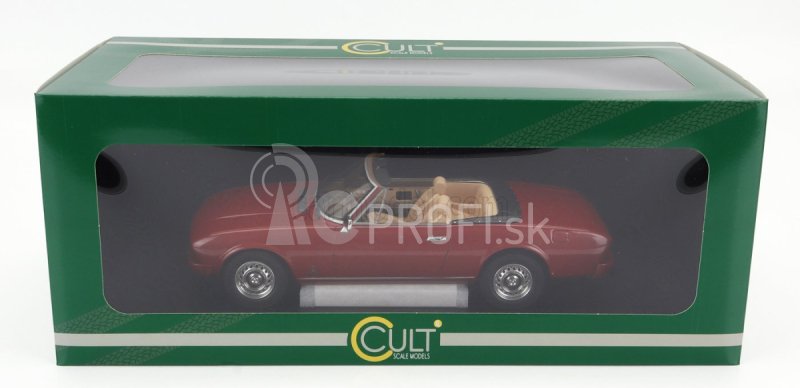 Modely v mierke Cult-scale Peugeot 504 Cabriolet Open 1983 1:18 Red Met