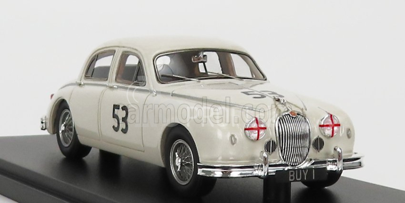 Modely v mierke Matrix Jaguar Mkii 3.4 Litre N 53 2nd Siverstone Annual International Trophy Meeting 1959 1:43 Biela