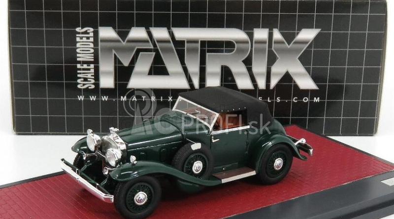 Modely v mierke Matrix Stutz Dv32 Super Bearcat Cabriolet Closed 1932 1:43 Zelená