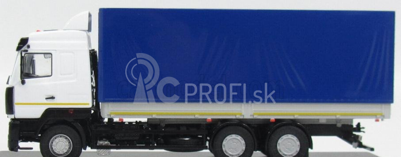 Modely v mierke Štart MAZ 6312 Truck Telonato 2007 1:43 White Blue