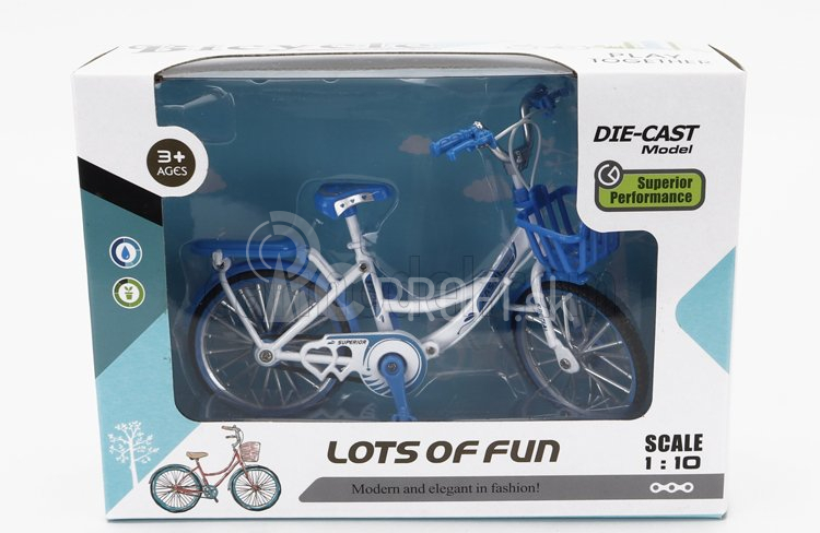 Modely zlatých kolies Bicicletta Lady Classic Bicycle 1:10 Blue White