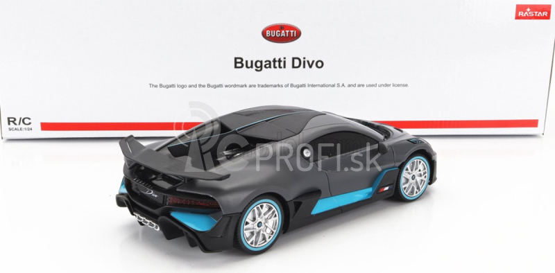 Mondomotors Bugatti Divo 2018 1:24 sivá svetlo modrá