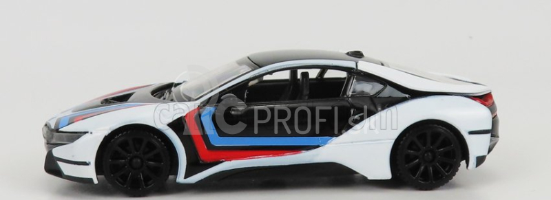 Motor-max BMW I8 Coupe Gt Racing 2018 1:43 Biela čierna modrá červená