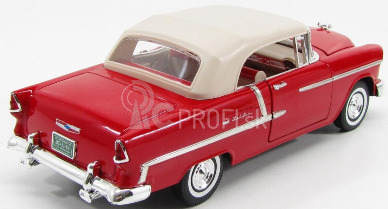 Motor-max Chevrolet Bel Air Cabriolet Uzavretý 1955 1:18 Červená krémová