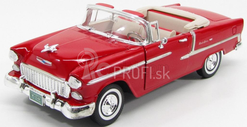 Motor-max Chevrolet Bel Air Cabriolet Uzavretý 1955 1:18 Červená krémová