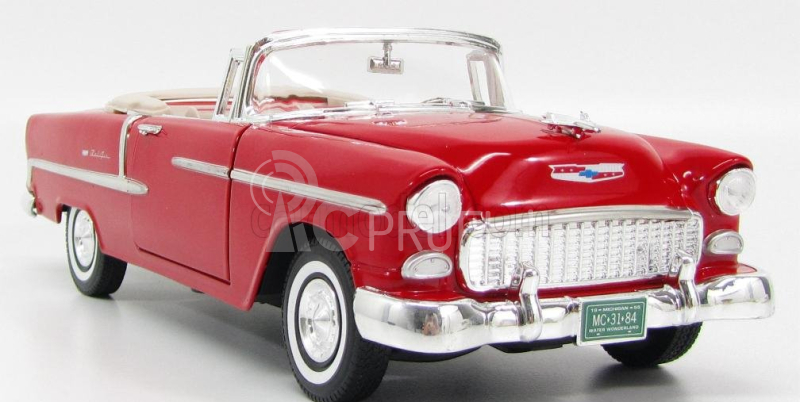 Motor-max Chevrolet Bel Air Cabriolet Uzavretý 1955 1:18 Červená krémová