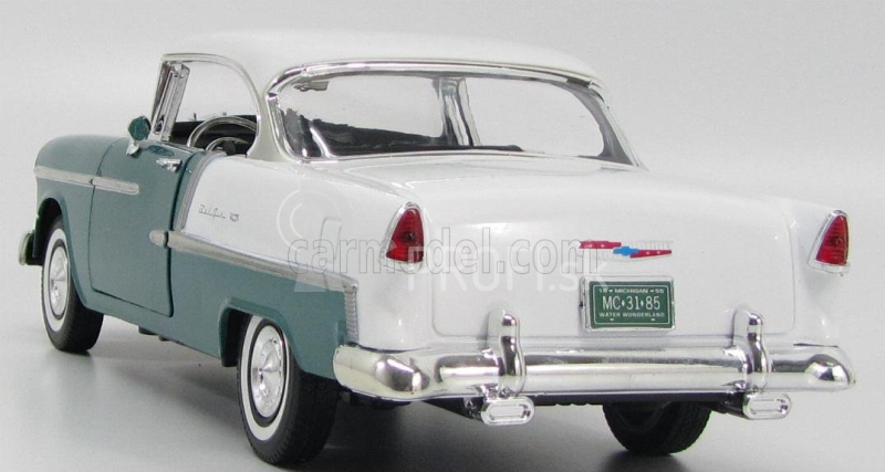 Motor-max Chevrolet Bel Air Cabriolet Uzavretý 1955 1:18 Zelená a biela