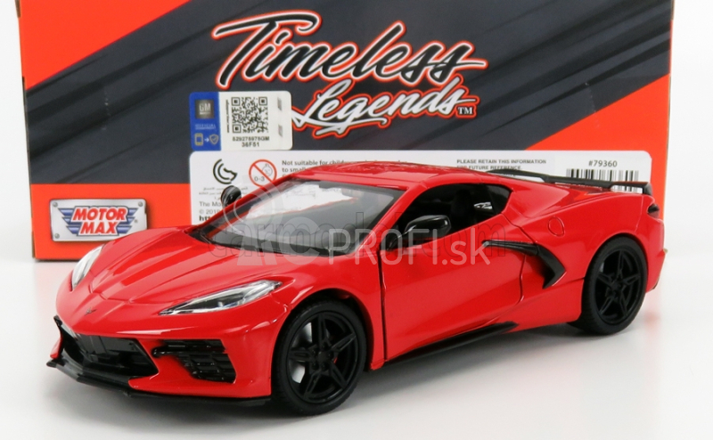 Motor-max Chevrolet Corvette C8 Coupe 2020 1:24 červená