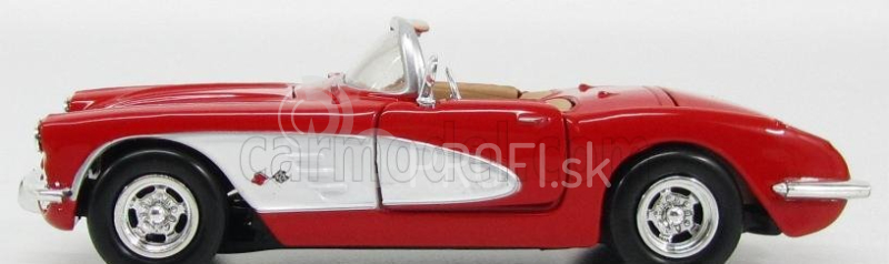 Motor-max Chevrolet Corvette Cabriolet 1959 1:24 Červená biela