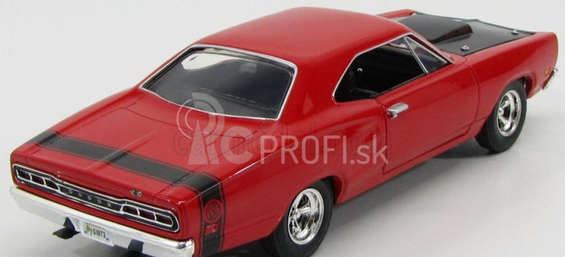 Motor-max Dodge Coronet Coupe 2-dverový Six Pack 1969 - Super Bee 1:24 Červená matná čierna