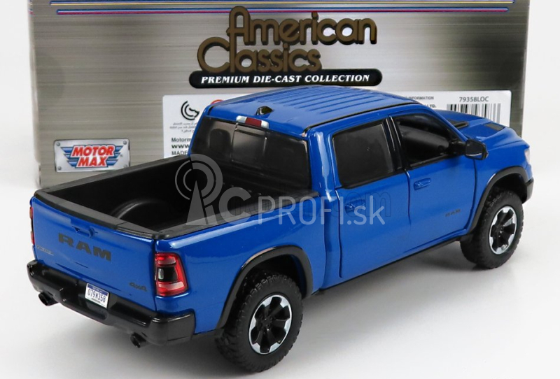 Motor-max Dodge Ram 1500 Double Cab Pick-up 2019 1:24 Modrá