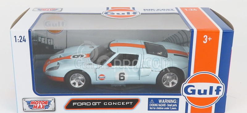 Motor-max Ford usa Gt Gulf N 6 1968 1:24 svetlo modrá oranžová