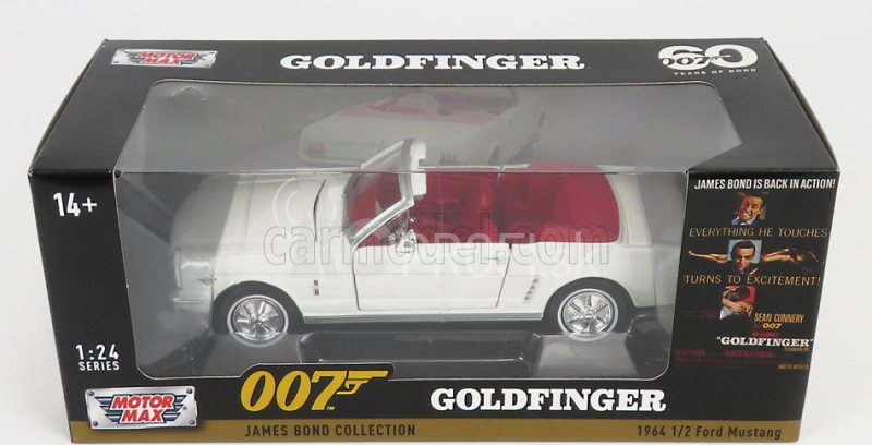 Motor-max Ford usa Mustang Cabriolet Otvorený 1964 - James Bond 007 - Goldfinger - Missione Goldfinger 1:24 Biela