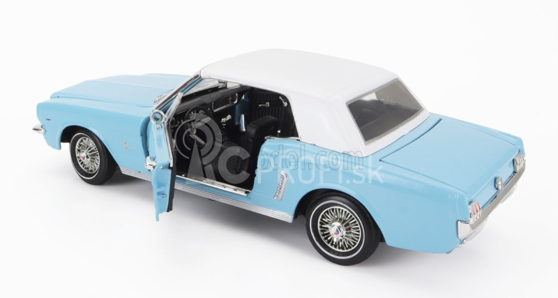 Motor-max Ford usa Mustang Convertible Spider 1967 - 007 James Bond - Thunderball - Operazione Tuono 1:18 Light Blue White