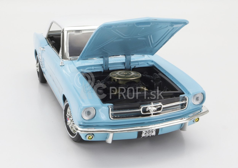 Motor-max Ford usa Mustang Convertible Spider 1967 - 007 James Bond - Thunderball - Operazione Tuono 1:18 Light Blue White