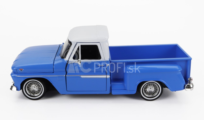 Motor-max GMC C1000 Fenderside Pick-up 1966 1:24 Modrá biela