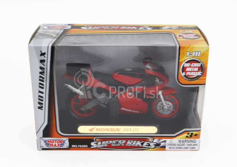 Motor-max Honda Nsr 250 1987 1:18 Biela červená modrá