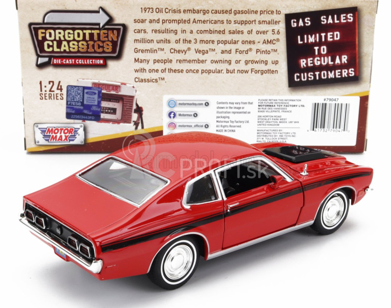 Motor-max Mercury Comet Gt 1971 1:24 Červená čierna