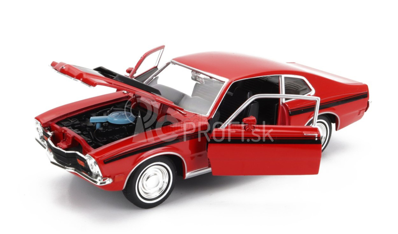 Motor-max Mercury Comet Gt 1971 1:24 Červená čierna