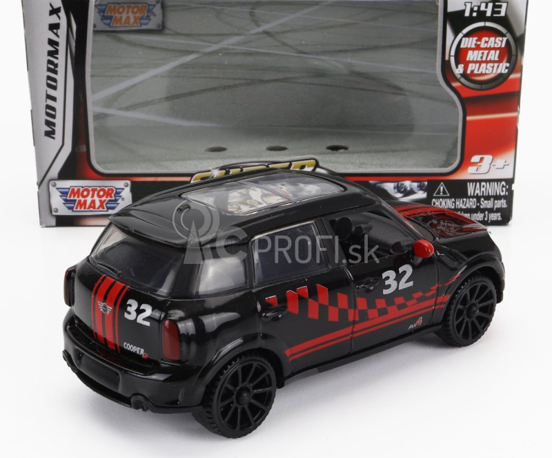 Motor-max Mini Cooper S Countryman N 32 Racing 2011 1:43 čierna červená