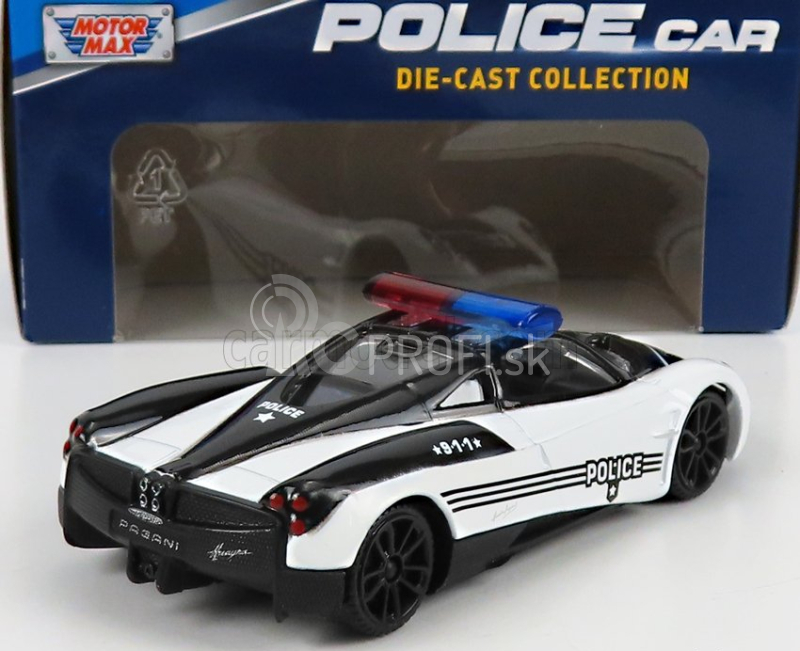 Motor-max Pagani Huayra Police 2012 1:43 biela čierna