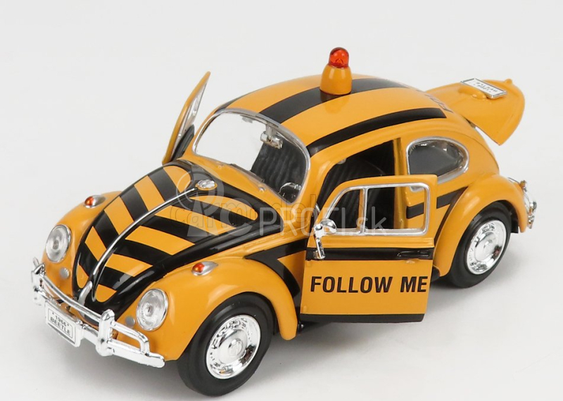 Motor-max Volkswagen Beetle Airport Follow Me Service Car 1968 1:24 žltá čierna