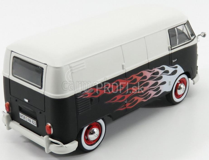 Motor-max Volkswagen T1 Type 2 Van Custom Garage 1962 1:24 Matná čierna biela