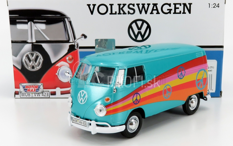 Motor-max Volkswagen T1 Type 2 Van Peace 1962 1:24 Rôzne