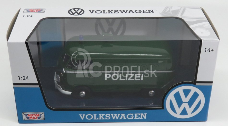 Motor-max Volkswagen T1 Type 2 Van Polizei 1962 1:24 Zelená