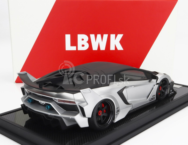 Motorhelix Lamborghini Aventador Gt Evo Lbwk Lb-works 2019 1:18 Silver Carbon Black