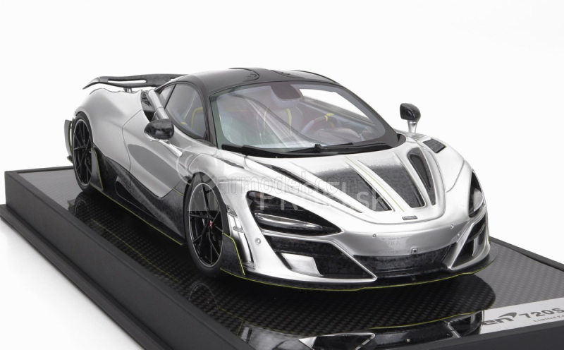 Motorhelix Mclaren 720s Mansory 2019 1:18 Silver Carbon