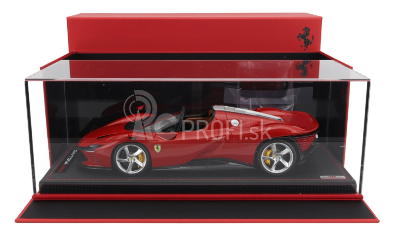 Mr-models Ferrari Daytona Sp3 2022 - Con Vetrina - S vitrínou 1:18 Rosso Corsa - červená