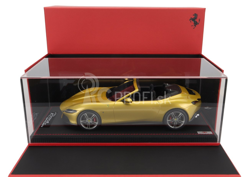 Mr-models Ferrari Roma Spider Open 2020 - Con Vetrina - S vitrínou 1:18 Giallo Montecarlo - Yellow Met.